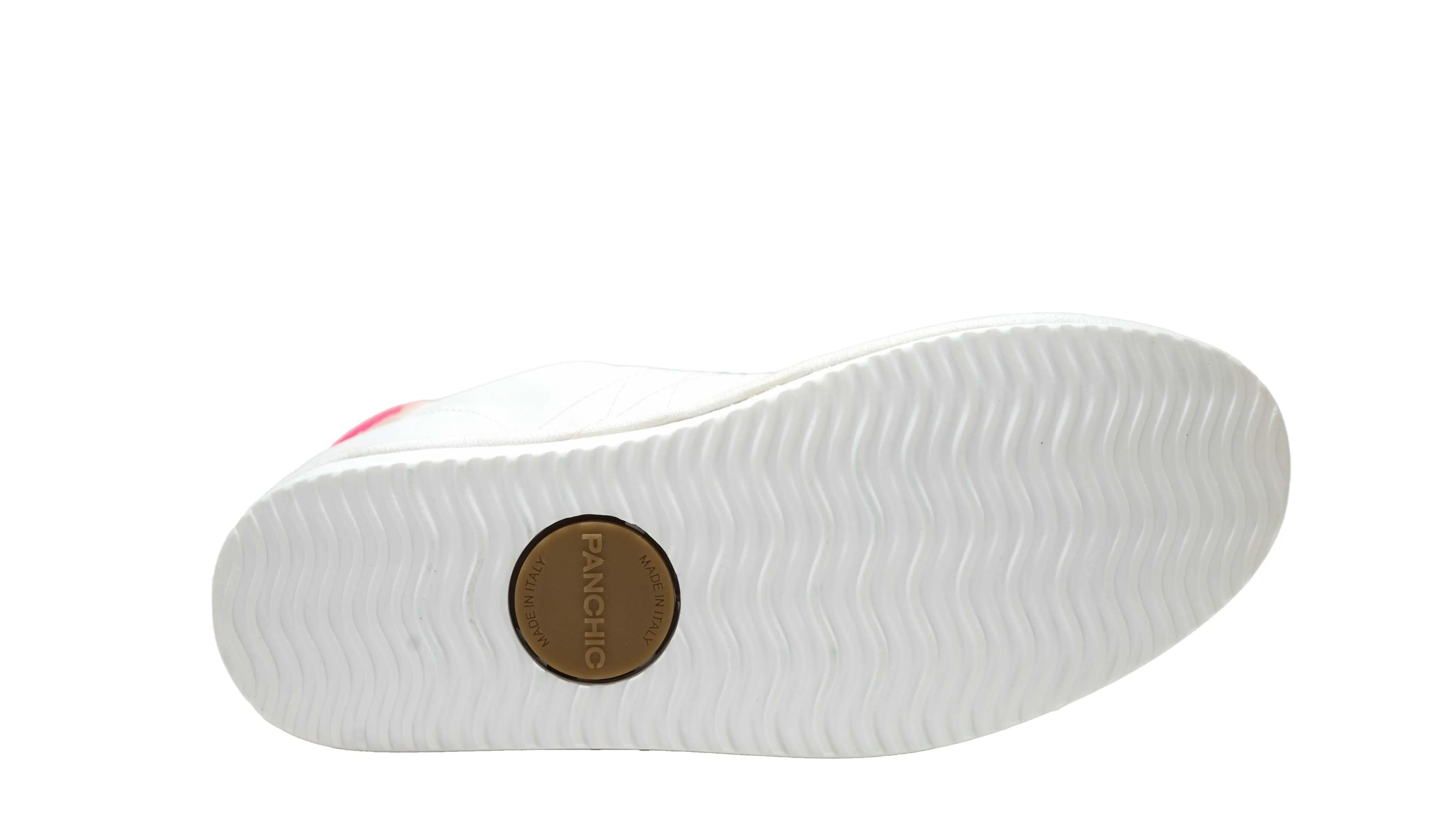 Panchic Women’s White & Fuchsia Leather Sneaker W2200