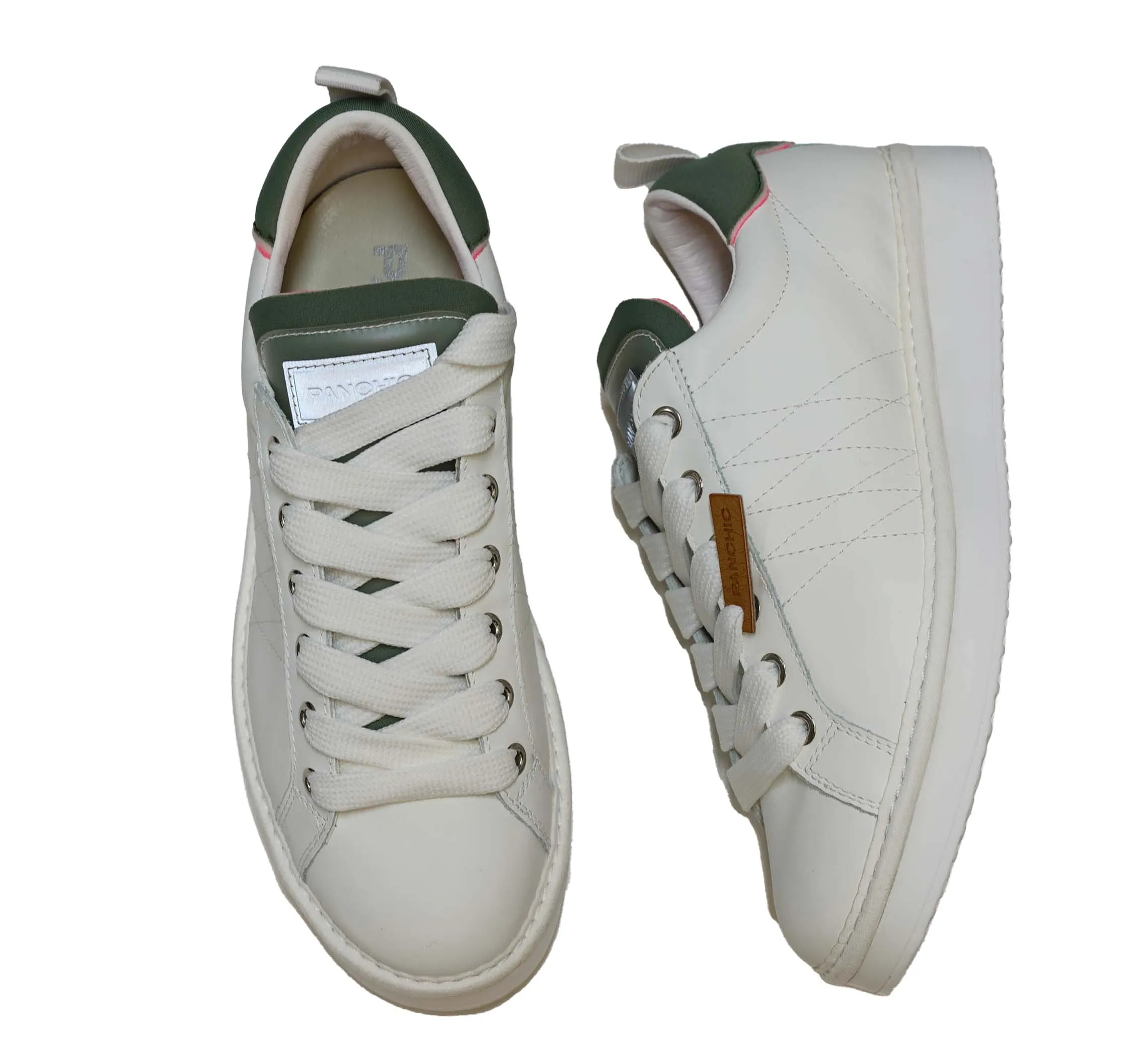 Panchic Women’s White & Green Sneaker W2200