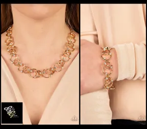Paparazzi Center of My Universe Necklace Gold & The Universe Revolves Around Me Bracelet Gold