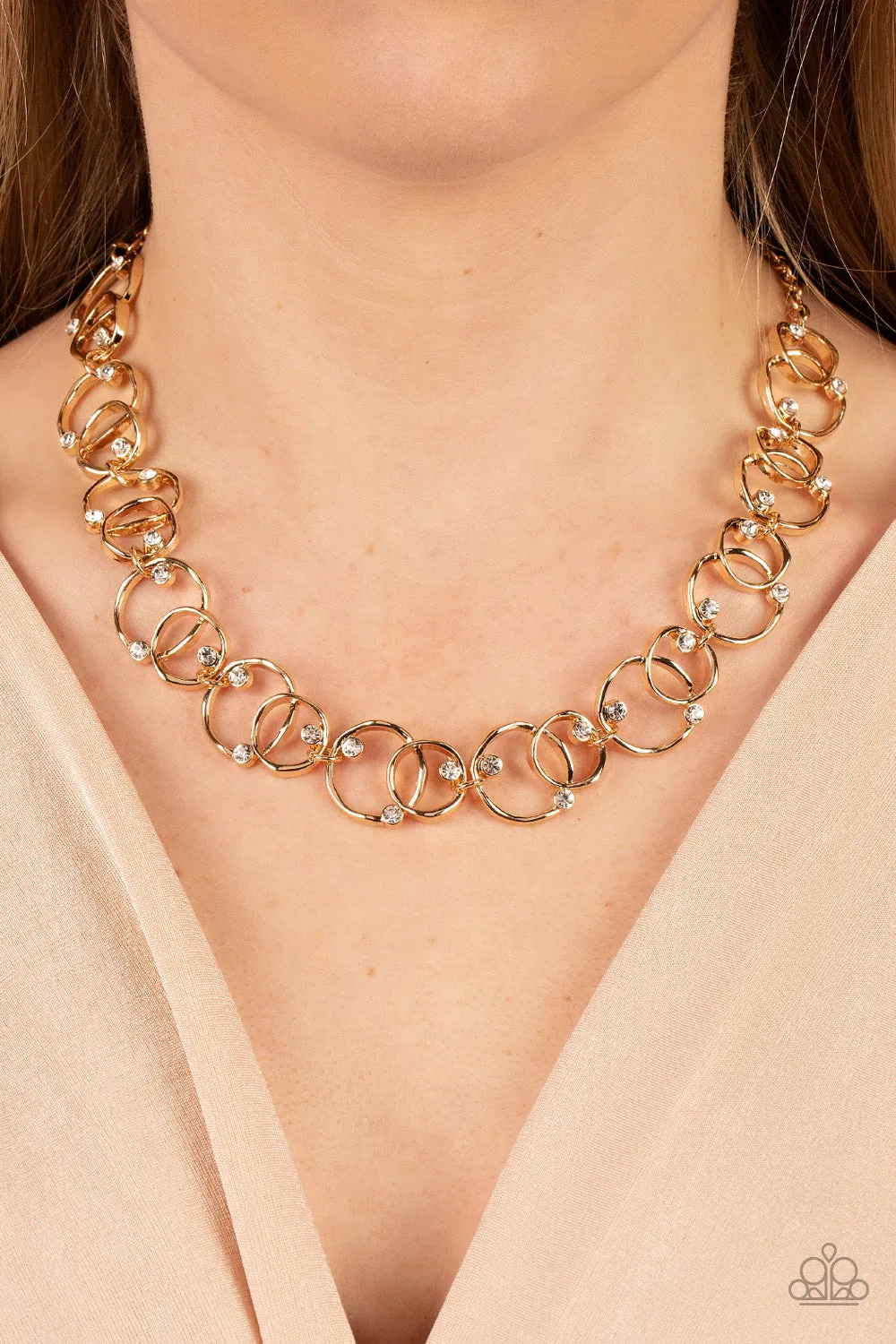 Paparazzi Center of My Universe Necklace Gold & The Universe Revolves Around Me Bracelet Gold