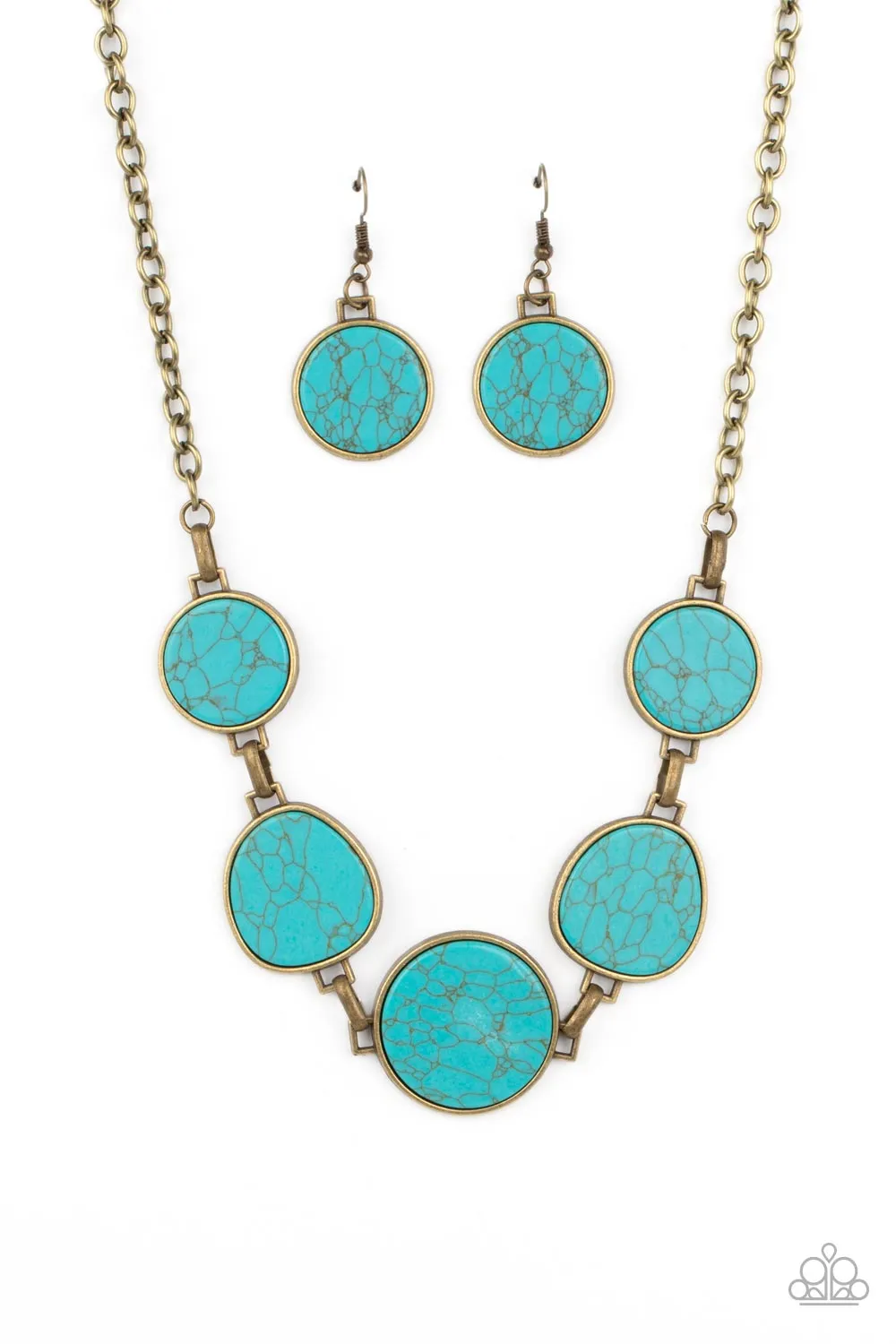 Paparazzi Santa Fe Flats Necklace Brass & Flat Out Frontier Bracelet Brass
