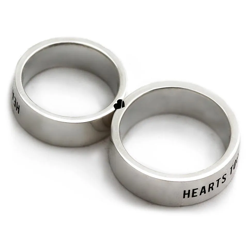 Personalized heart engraved bands