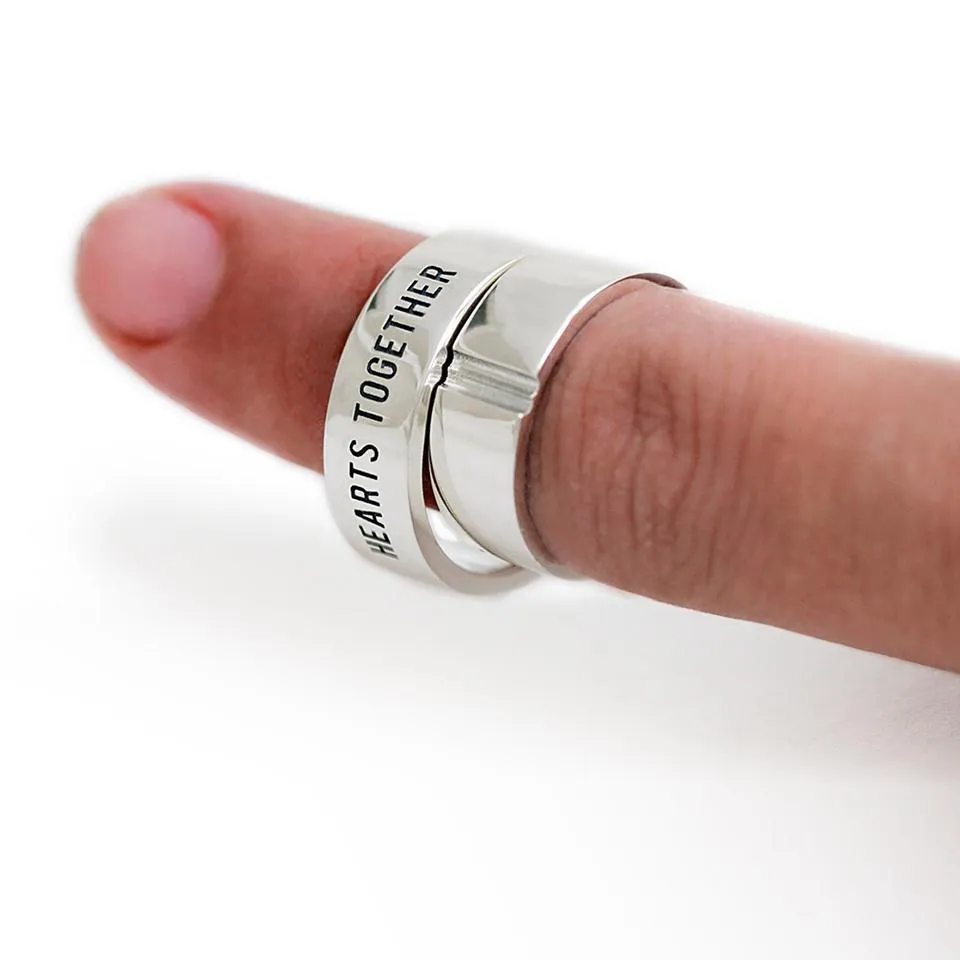 Personalized heart engraved bands