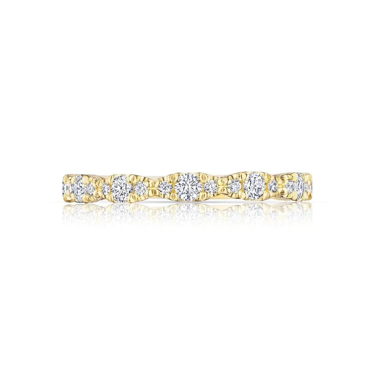Petite Crescent Eternity 18K Yellow Gold Band