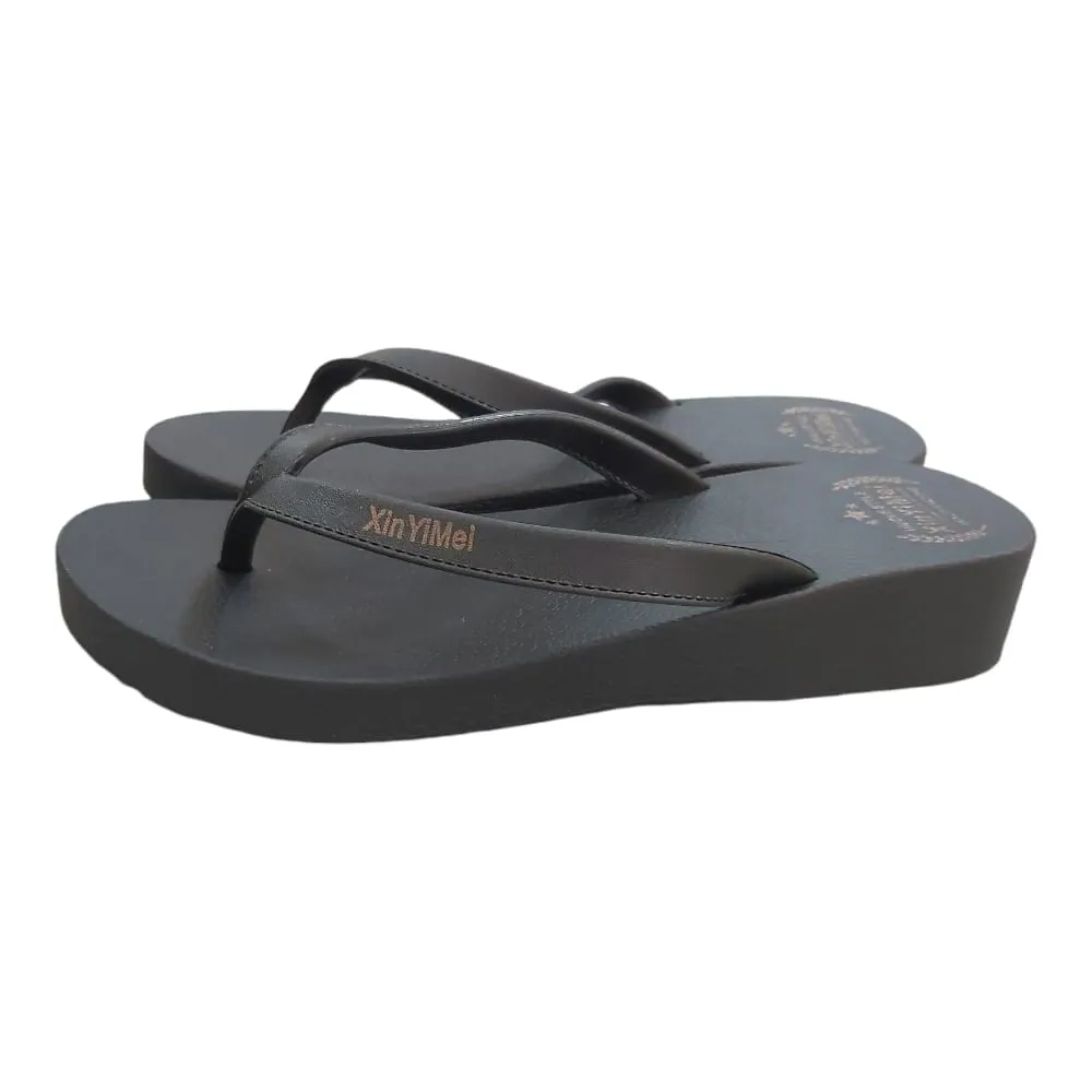 Pink And Black Beach Slippers