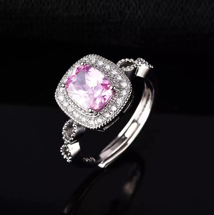 Pink Diamond Engagement Rings | Pink Diamond Ring | Womens Pink Diamond Ring | Infinity Ring | Womens Engagement Ring | Halo Ring | Rings