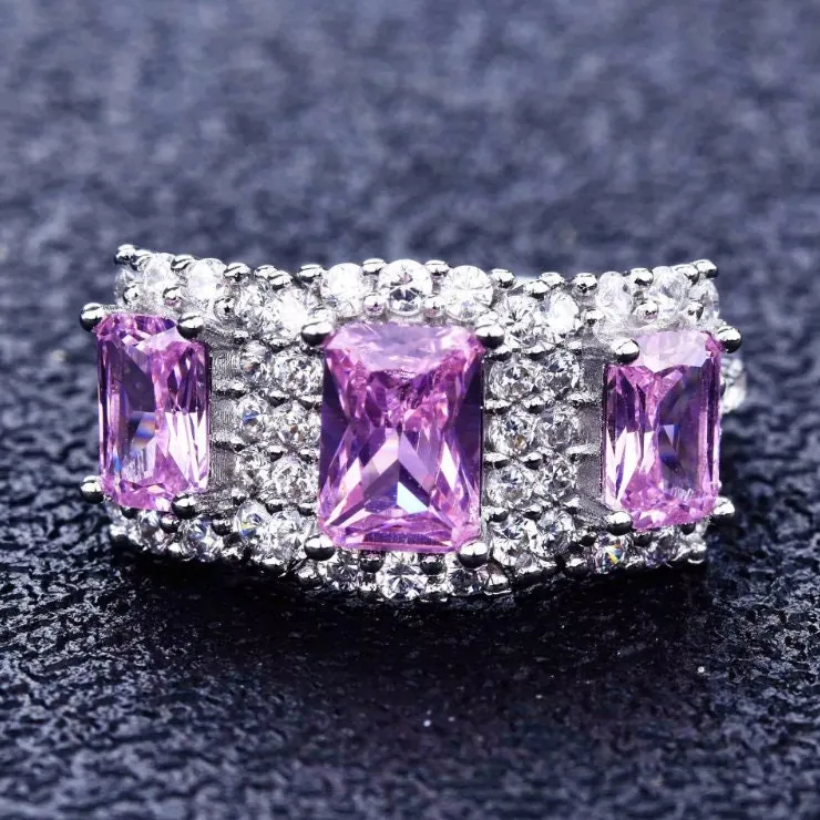 Pink Diamond Engagement Rings | Pink Diamond Ring | Womens Pink Diamond Ring | Promise Ring | Womens Engagement Ring | Halo Ring | Rings