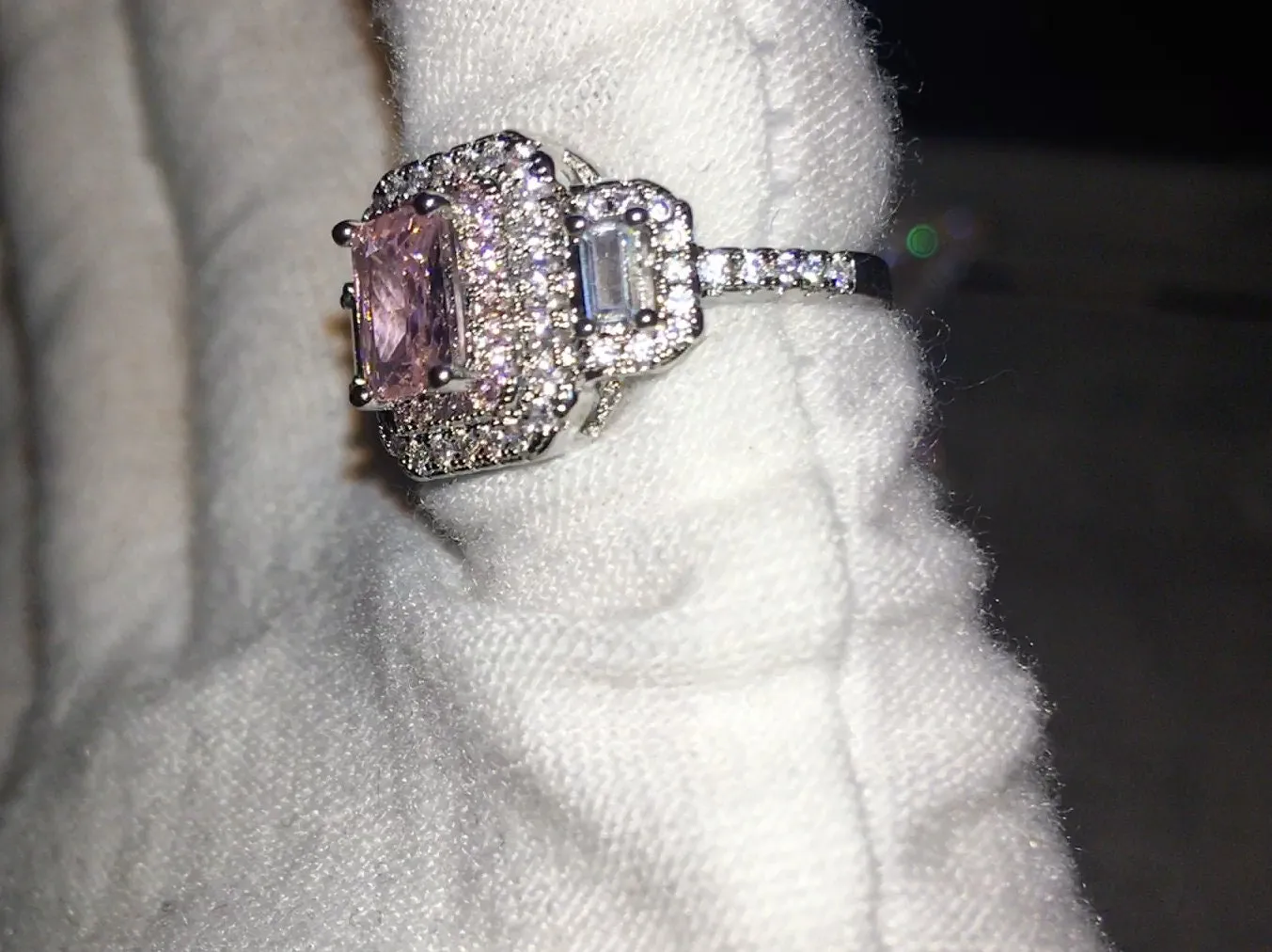Pink Diamond Ring | Pink Diamond Engagement Ring | Womens Pink Diamond Ring | Promise Ring | Womens Engagement Ring | Womens Fashion Ring