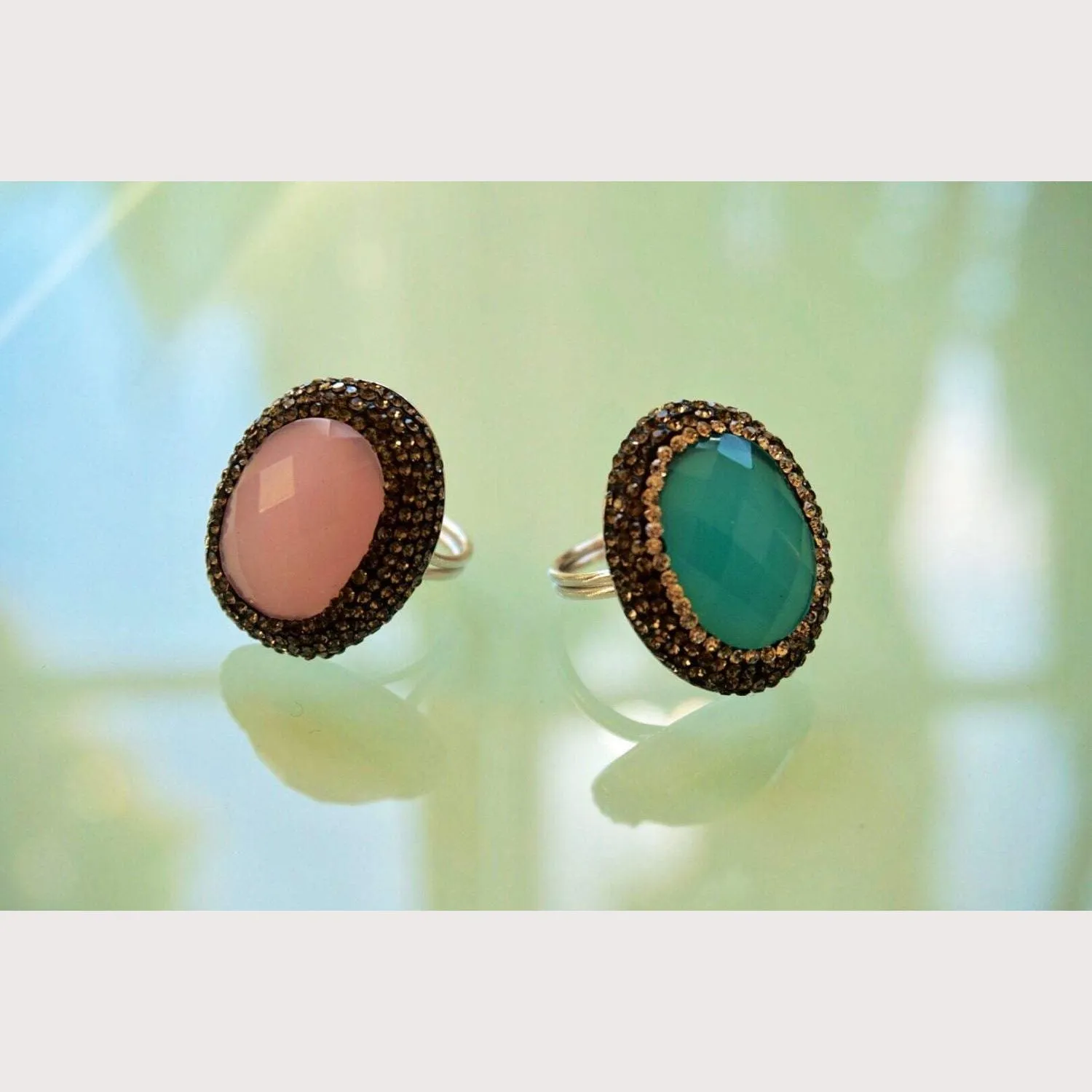 Pink Quartz Gemstone Ring