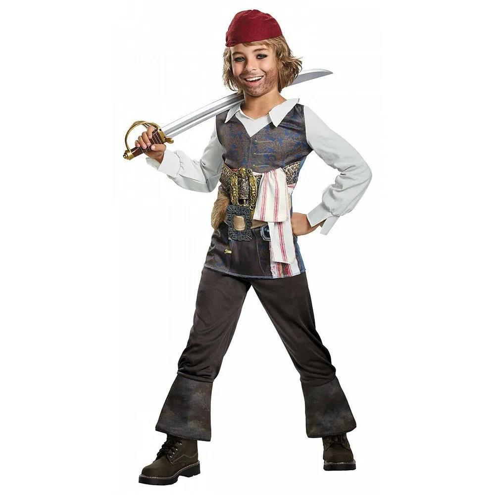 Pirates Of The Caribbean Captain Jack Classic Boys Child Kids Costume