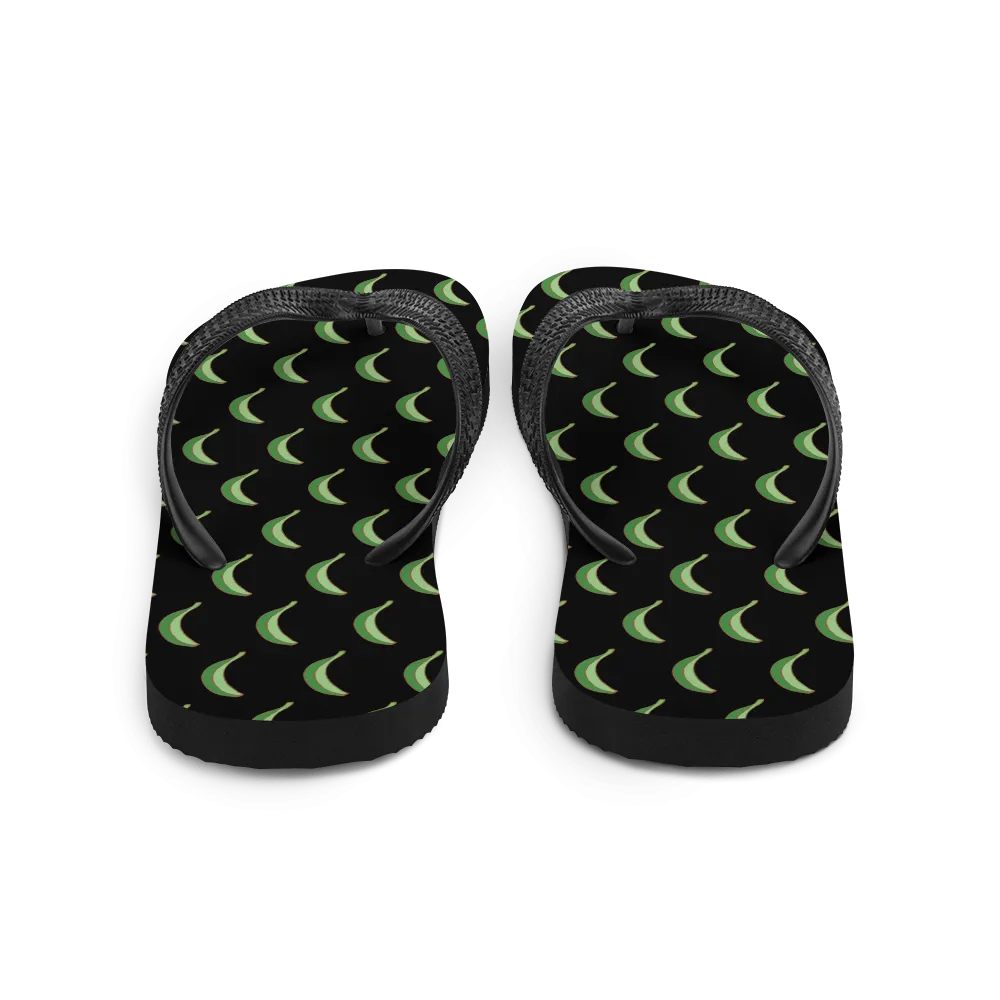 Platano All-Over Flip-Flops (Black)