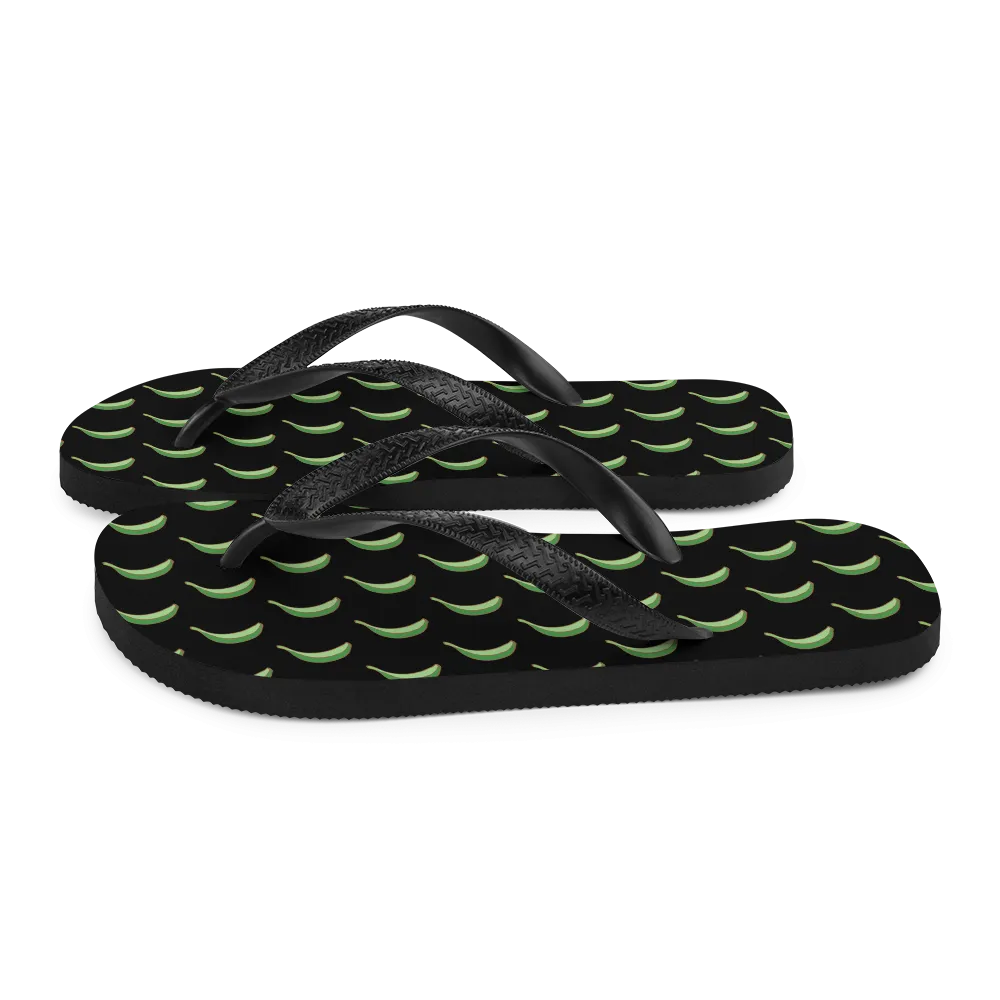 Platano All-Over Flip-Flops (Black)