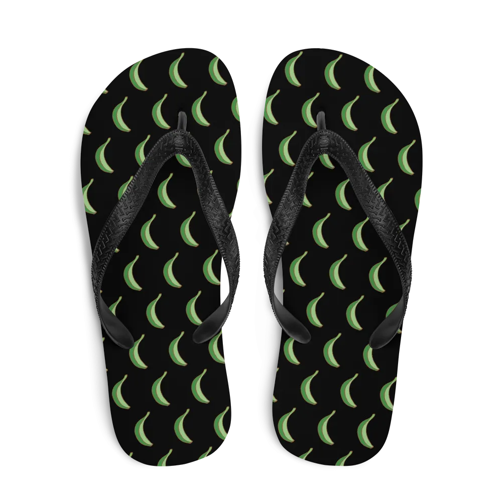 Platano All-Over Flip-Flops (Black)