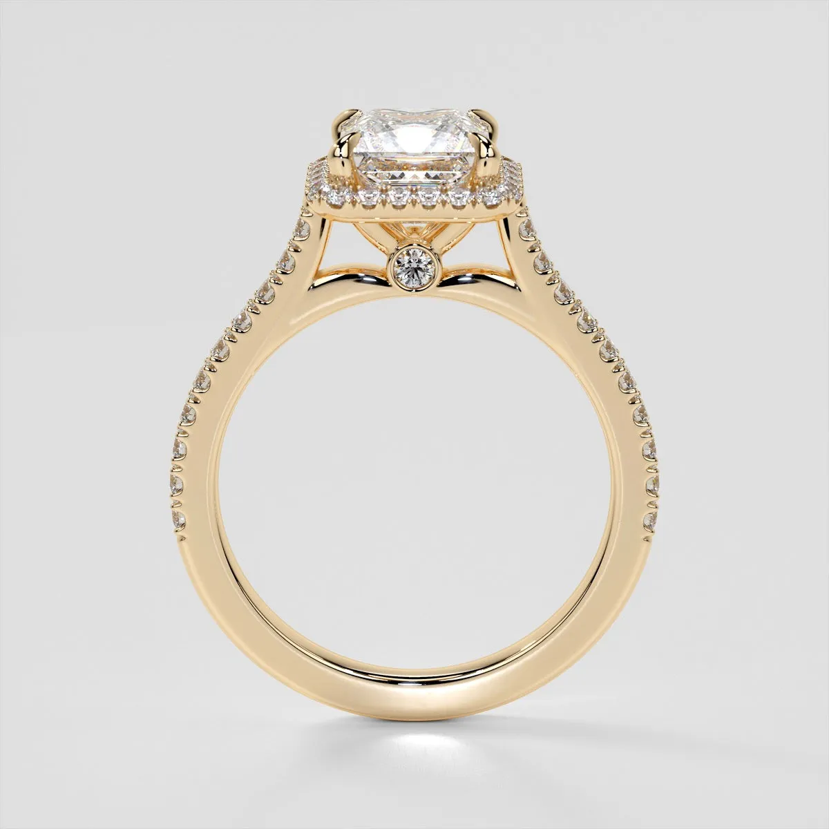 Princess Cut Halo Engagement Ring