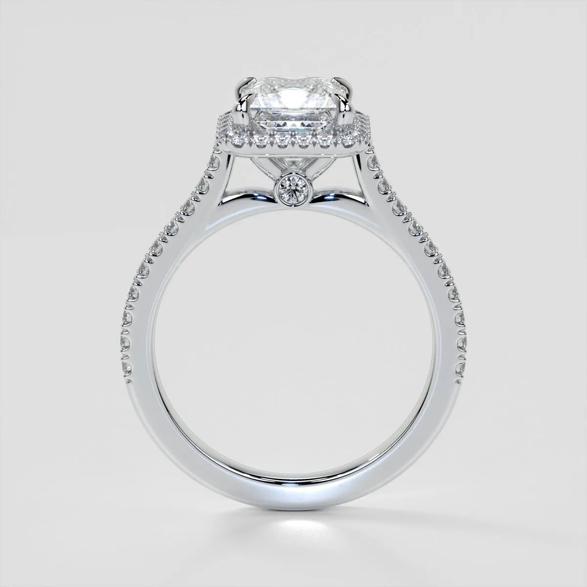 Princess Cut Halo Engagement Ring
