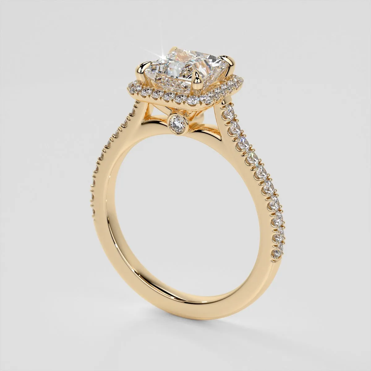 Princess Cut Halo Engagement Ring