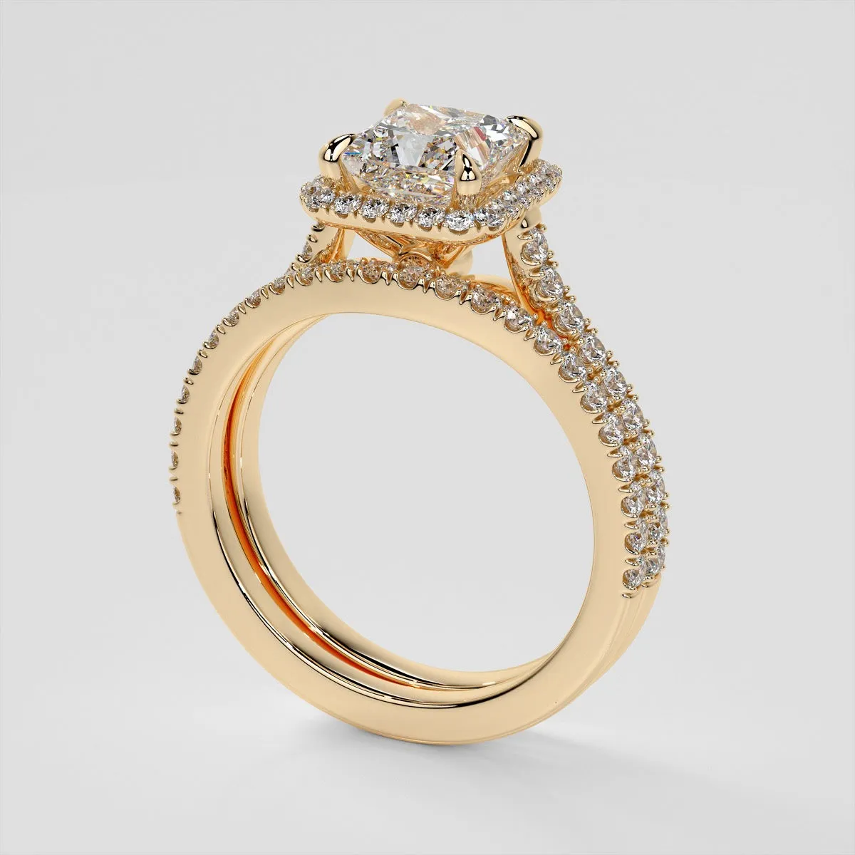 Princess Cut Halo Engagement Ring