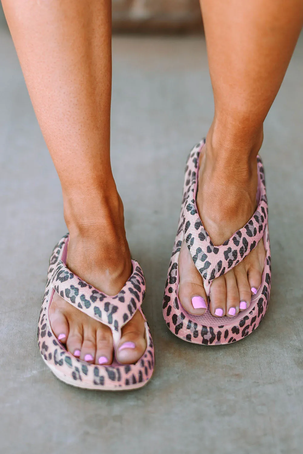 Print Thick Sole Flip Flops