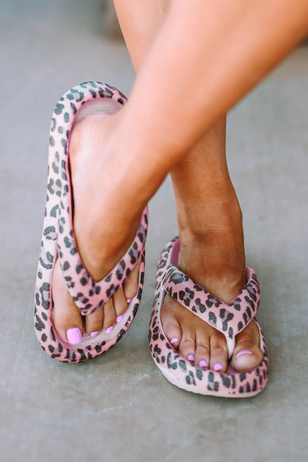 Print Thick Sole Flip Flops