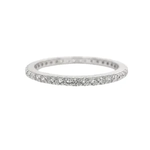 Promise 'Deluxe' Eternity Ring | Silver | Size M