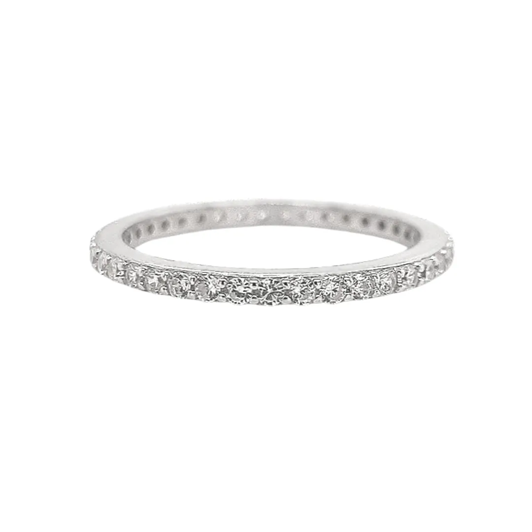 Promise 'Deluxe' Eternity Ring | Silver | Size M