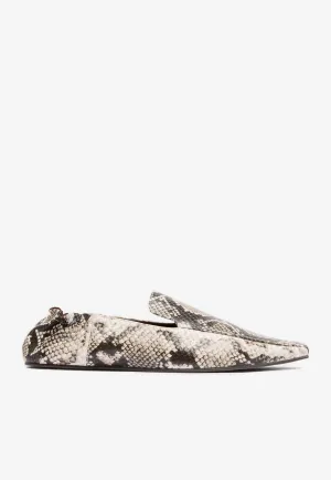 Python Print Leather Loafers
