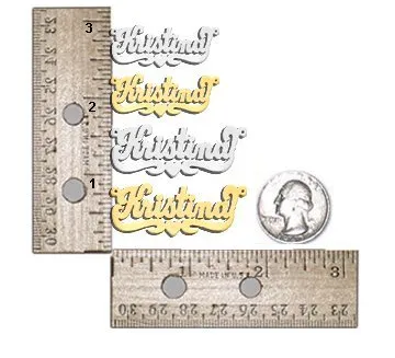 "Script" Style Horizontal Name Plate Jewelry