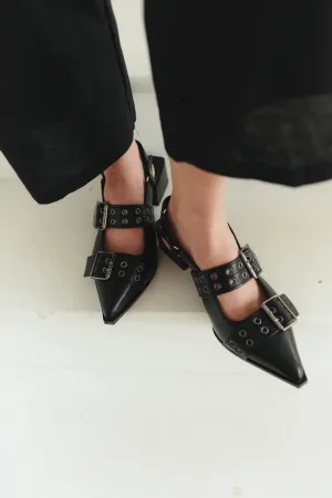 Rae By Alter Ego: Maeve Buckle Flat in Black