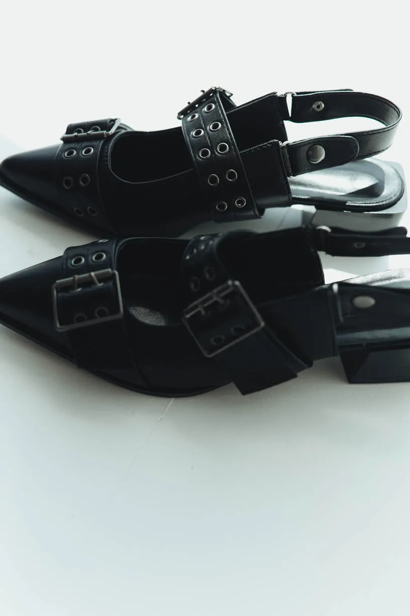 Rae By Alter Ego: Maeve Buckle Flat in Black