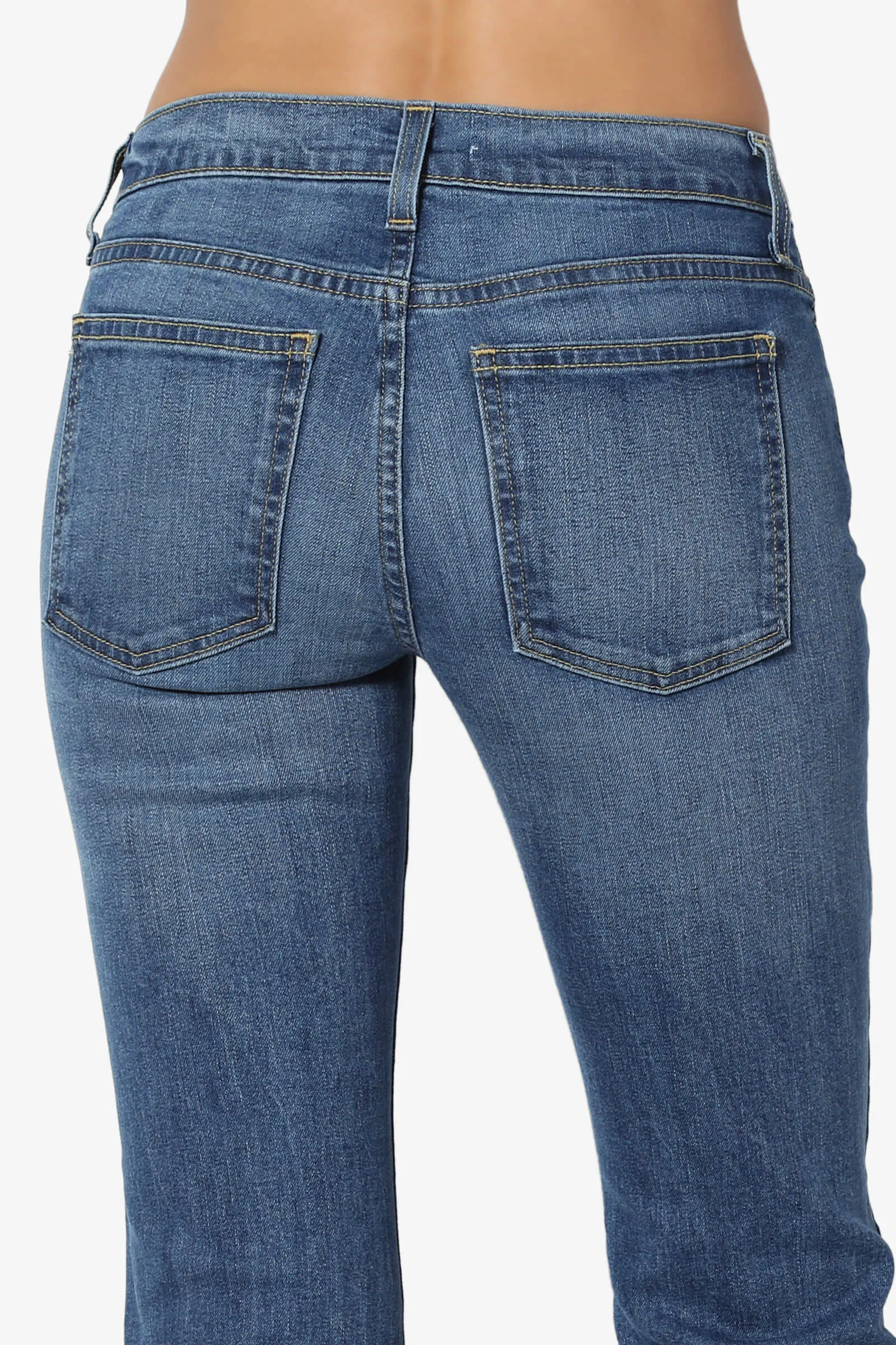 Raidha Mid Rise Crop Bootcut Jeans