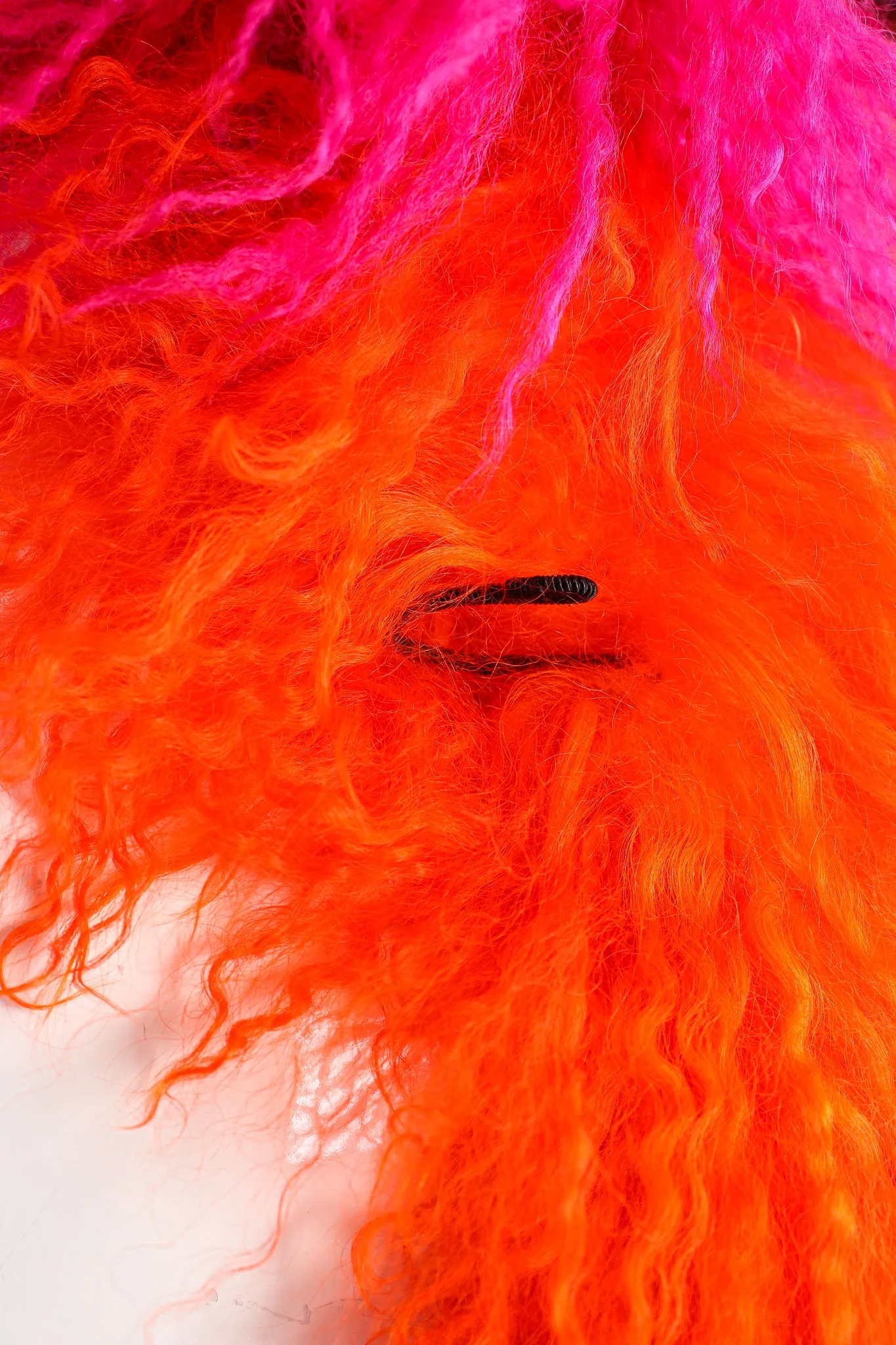 Rainbow Mosaic Mongolian Fur Coat