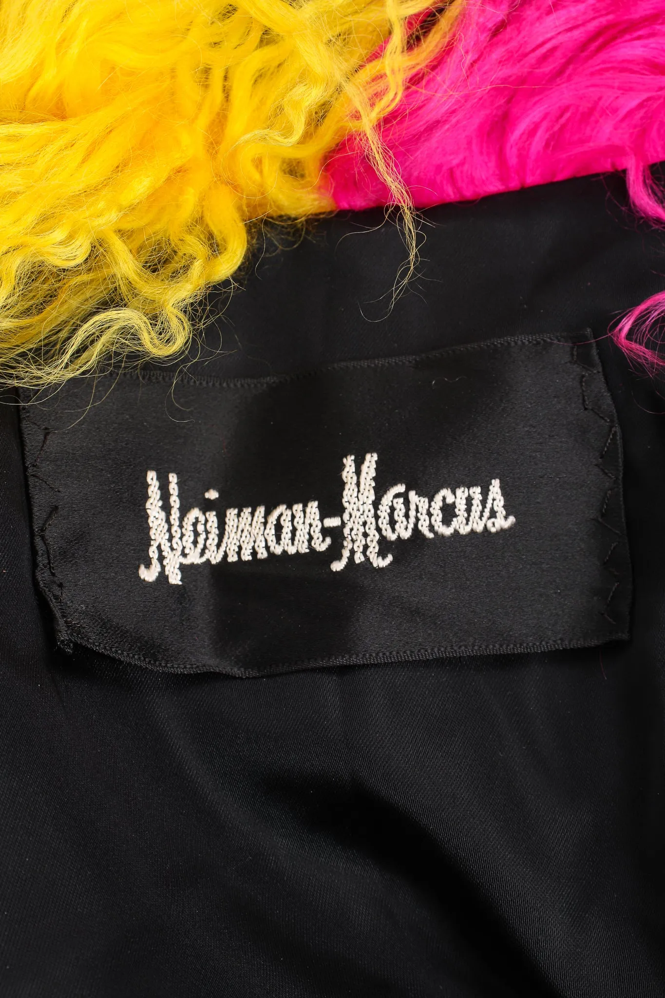 Rainbow Mosaic Mongolian Fur Coat