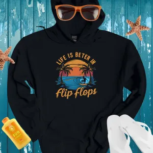 Retro Surfing Sunset Hoodie - Beach Lifestyle Vibes