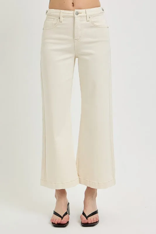 RISEN Full Size Tummy Control Cropped Bootcut Jeans Plus Size
