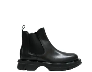 Roberto Serpentini Women's Leather Black Zip Boots Beatles 30% OFF