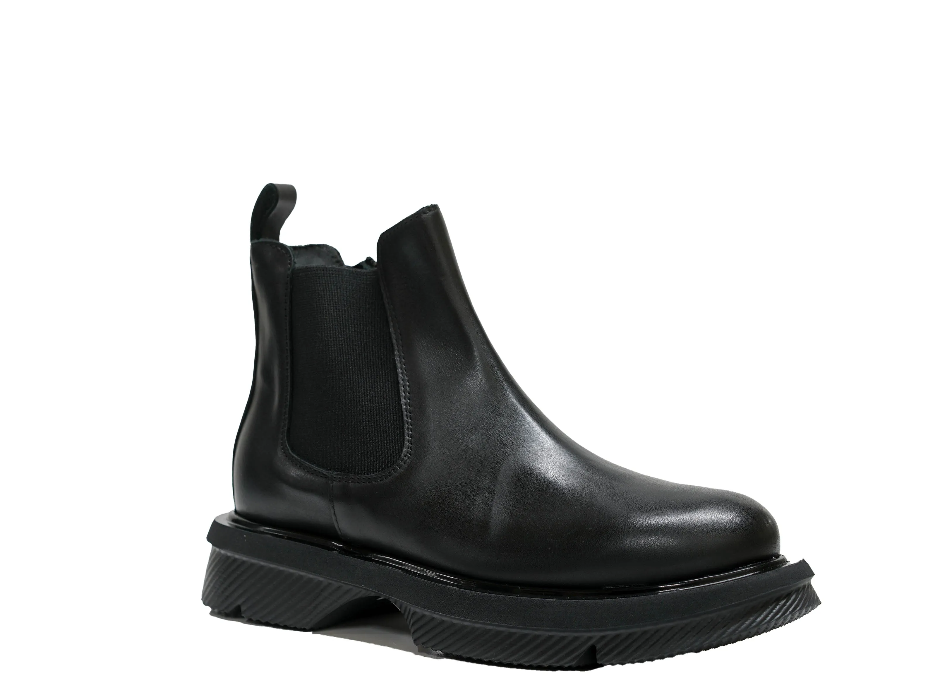 Roberto Serpentini Women's Leather Black Zip Boots Beatles 30% OFF