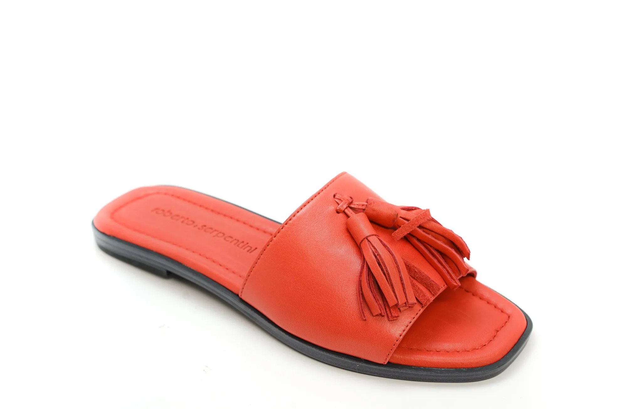 Roberto Serpentini Women's Red Leather Tassel Flats 48320 sold out