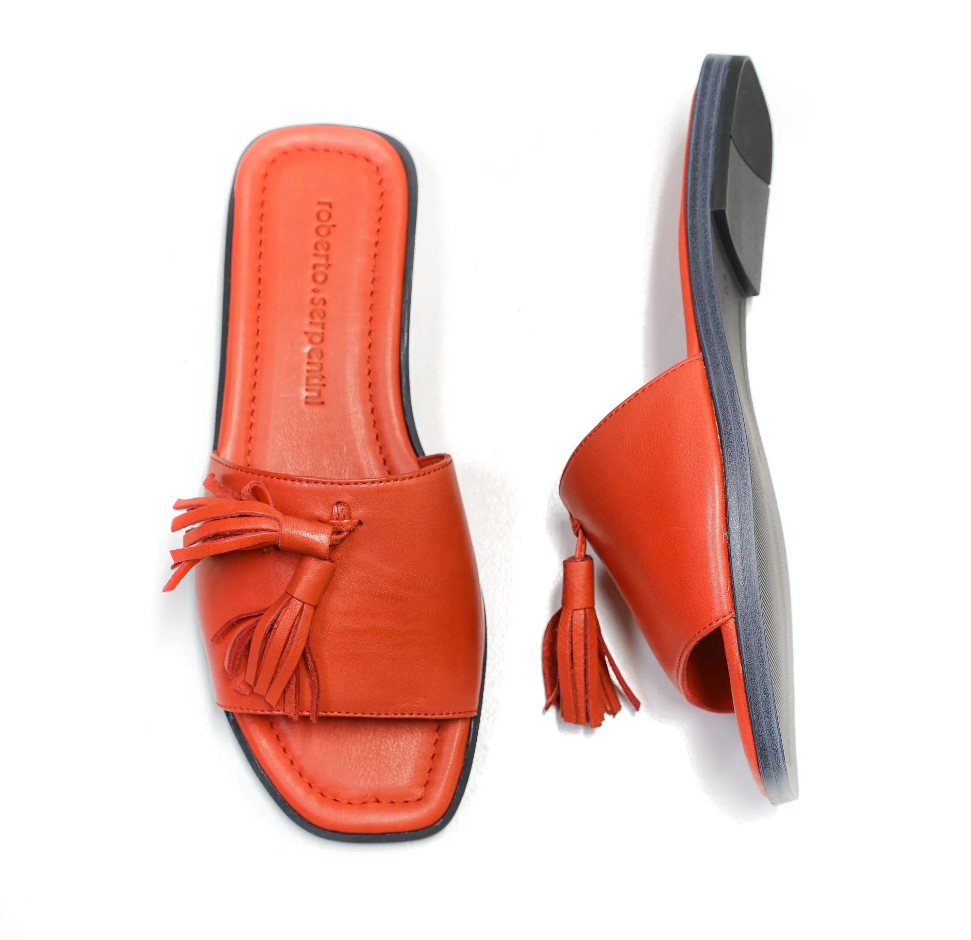 Roberto Serpentini Women's Red Leather Tassel Flats 48320 sold out