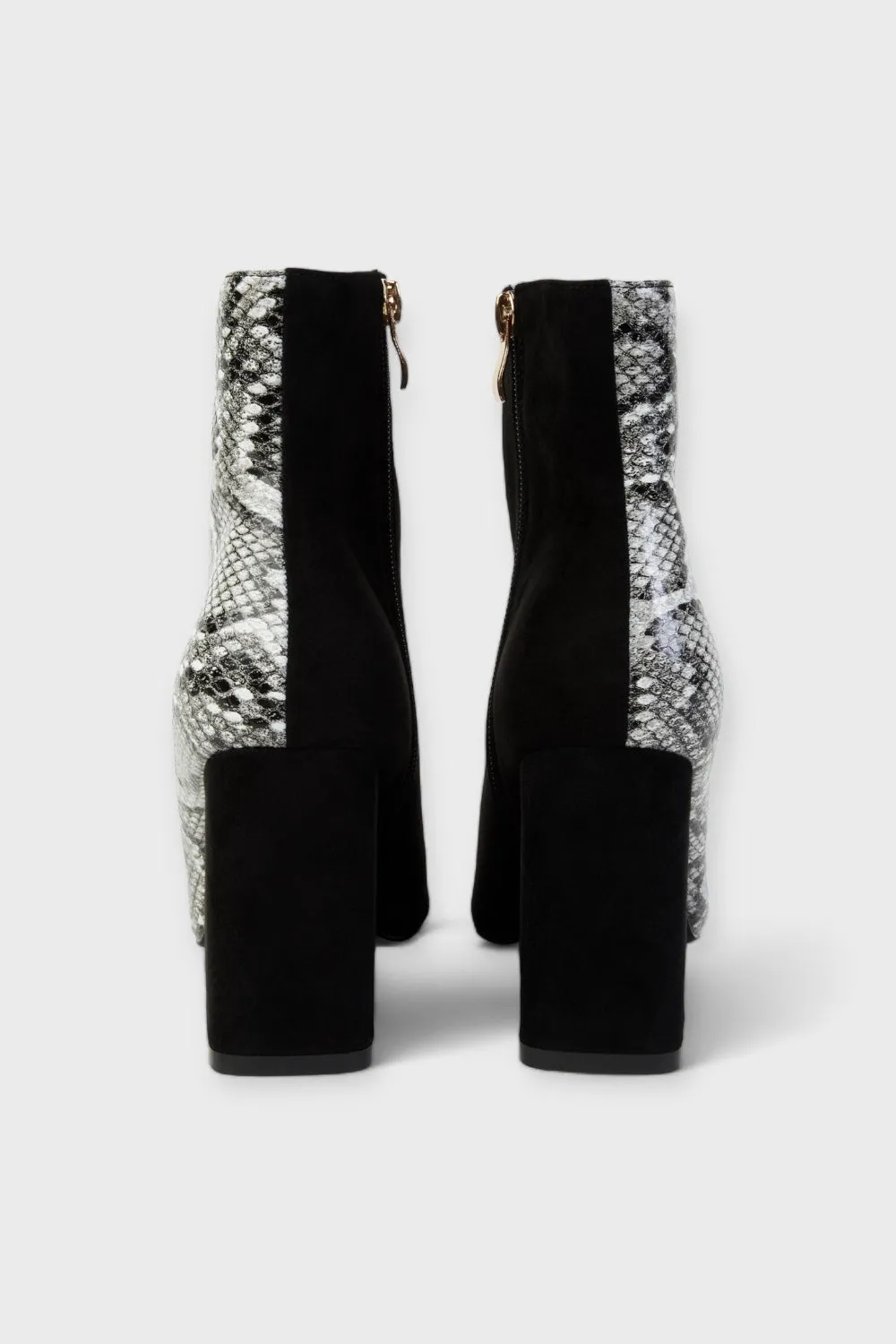 Ronan Snake Embossed Suede Ankle Boot