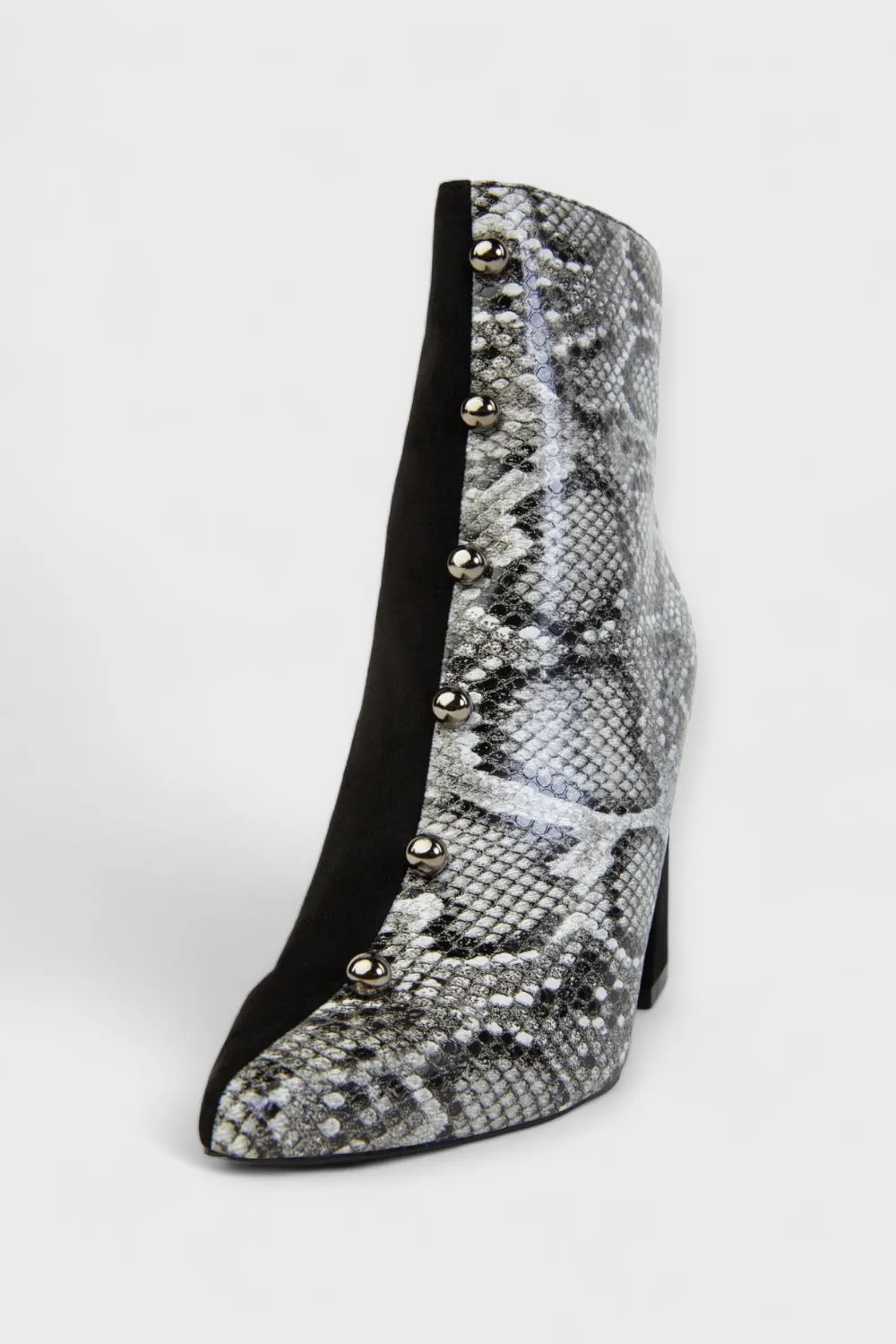 Ronan Snake Embossed Suede Ankle Boot