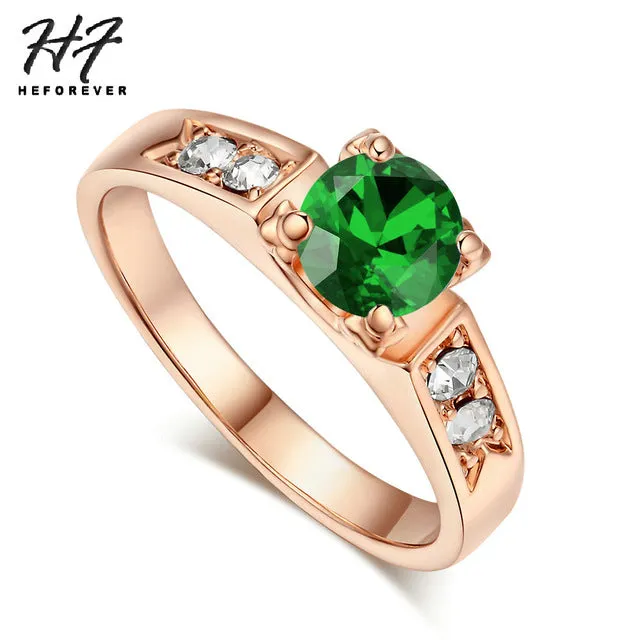 Rose Gold Solitaire Rhinestones