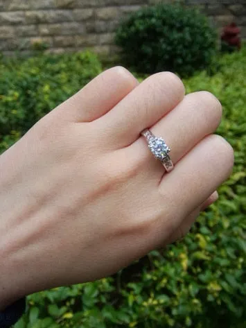Rose Gold Solitaire Rhinestones