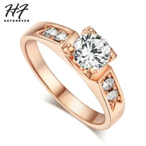 Rose Gold Solitaire Rhinestones