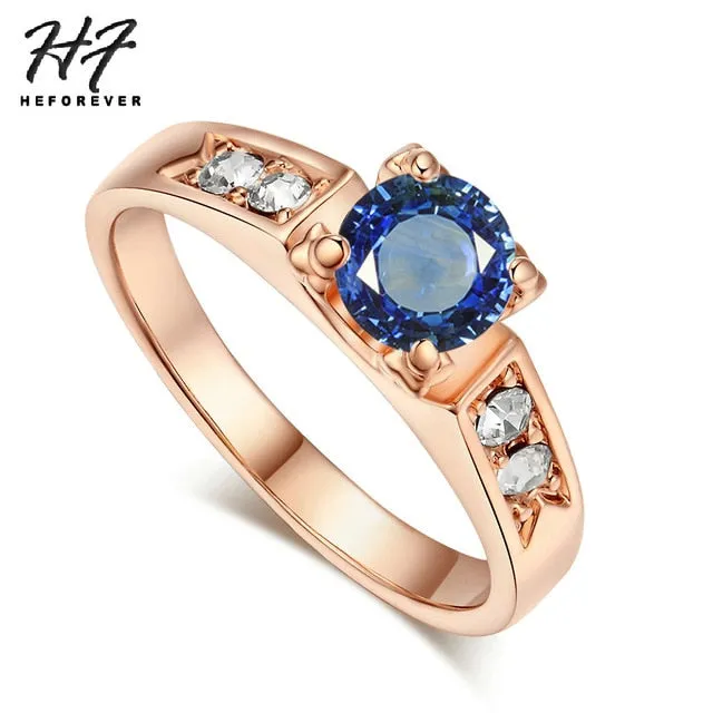 Rose Gold Solitaire Rhinestones
