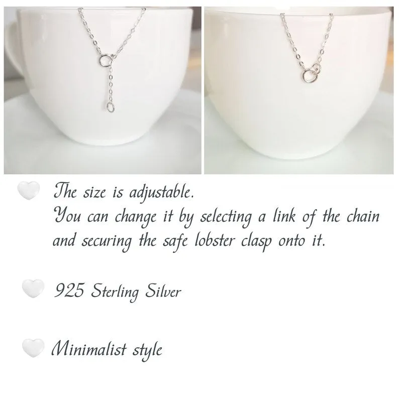 Round Blue Opal Pendant Necklace Sterling silver 925