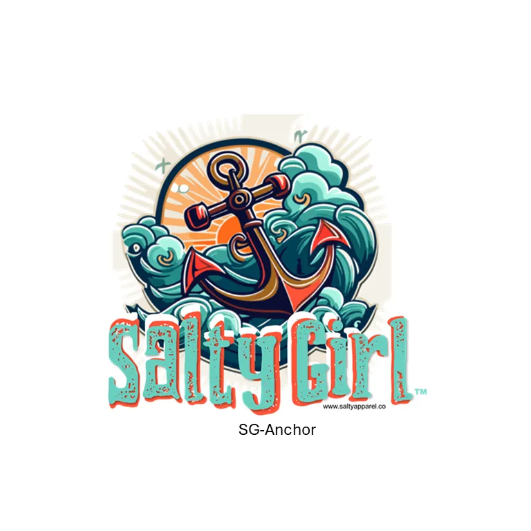Salty Girl Anchor Sticker
