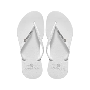 Samba Sol Swarovski Women's Crystal Collection Flip Flops - White Crystal