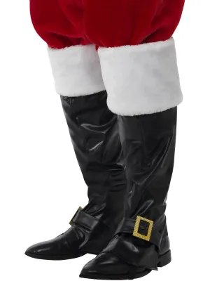 Santa Boot Covers, Black  Wholesale