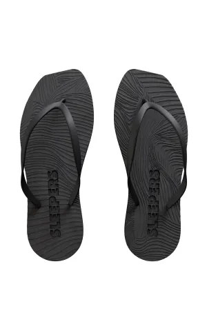 SLEEPERS Women Tapered Black Flip Flops