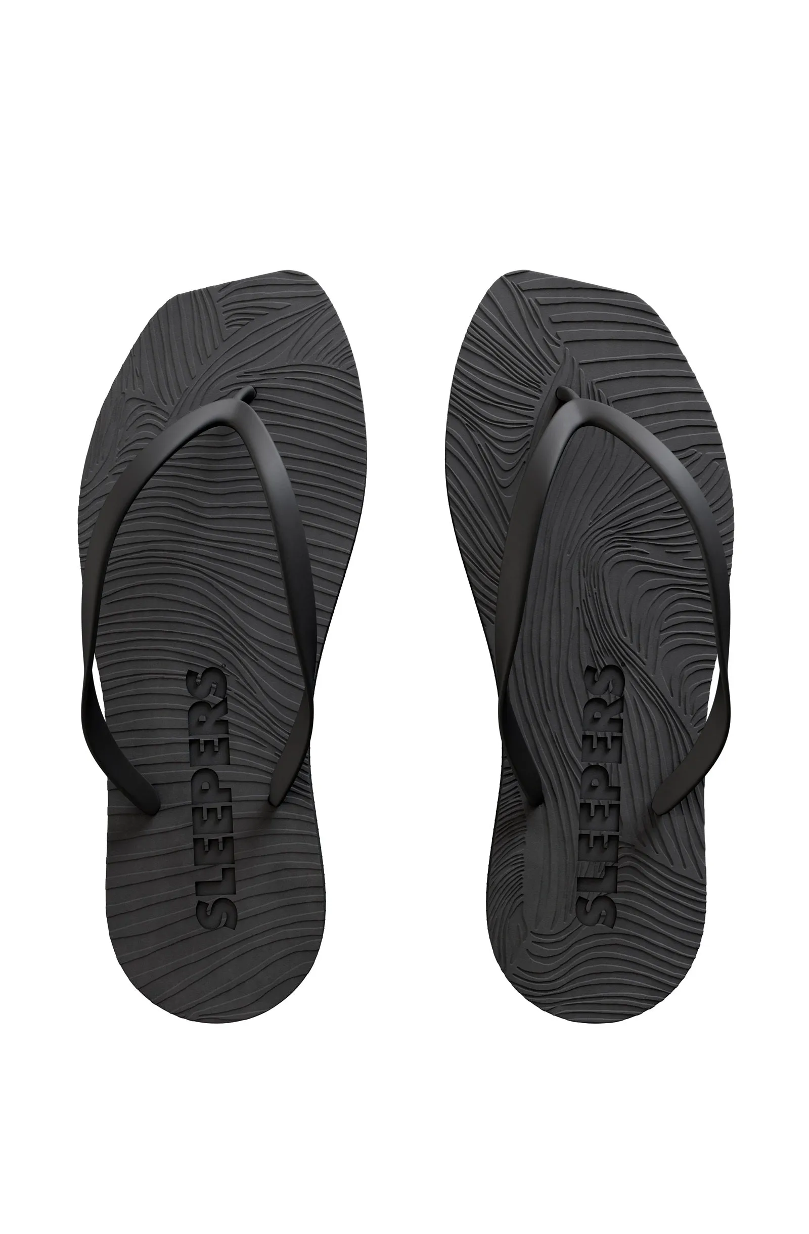 SLEEPERS Women Tapered Black Flip Flops
